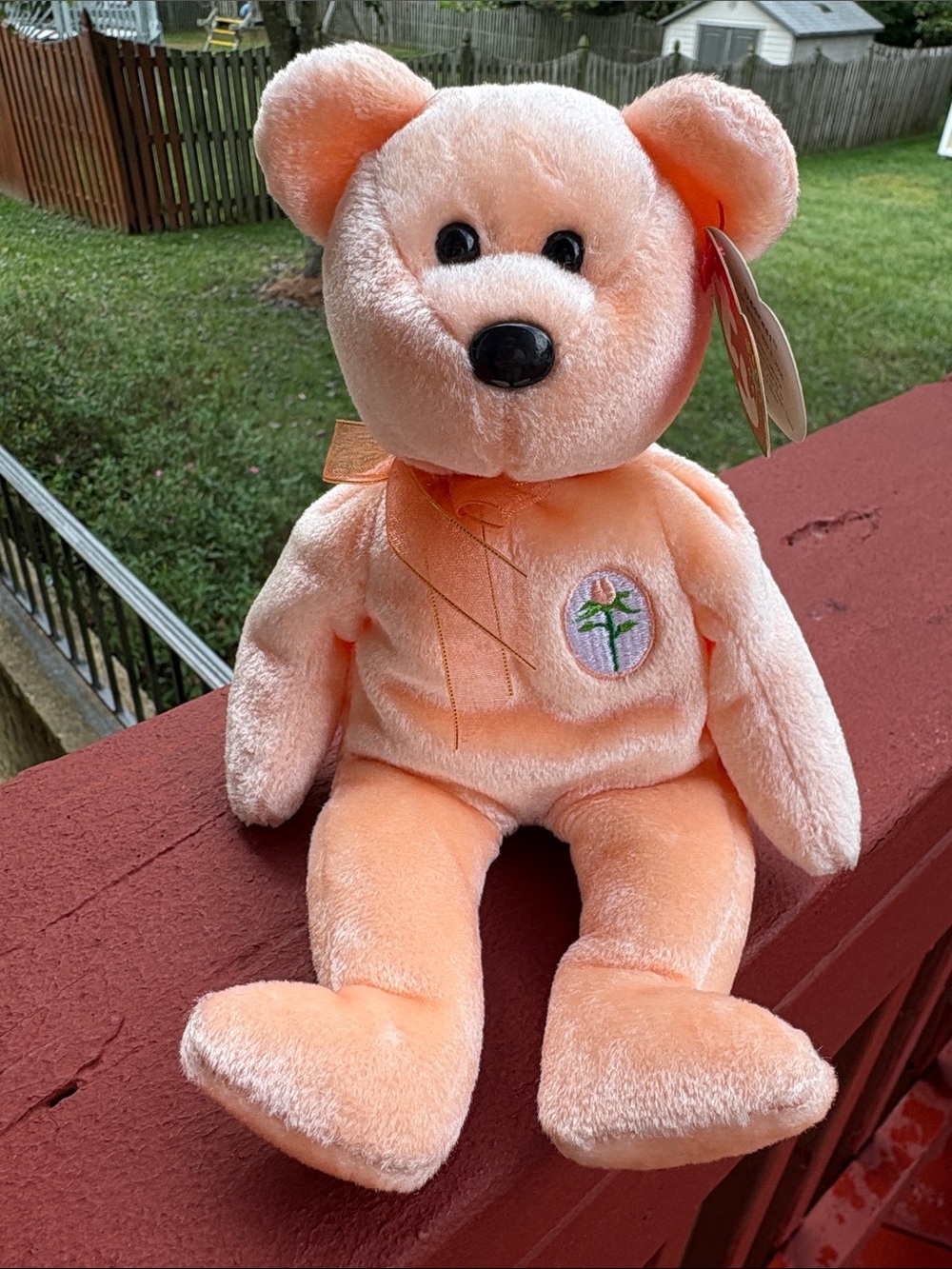 “Dearest" the Bear Ty Beanie Baby, released in 2001 - RETIRED